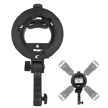 New S Type Handheld Grip Mount Bracket Holder for Godoxs Yongnuos Meikes Speedlite Flash Softbox with Handle