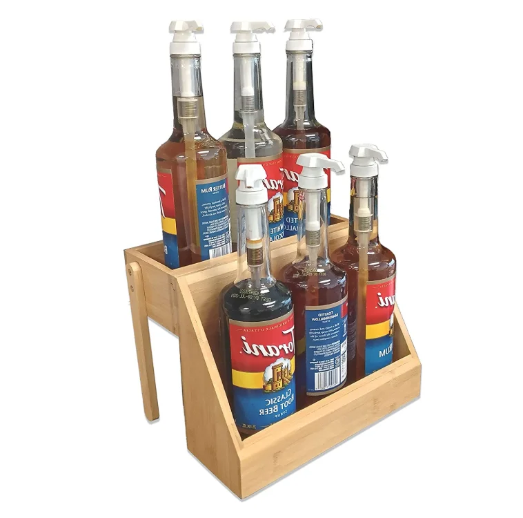 Coffee Syrup Liquor Bottle Holder Stand Display Shelf 3 Tier Coffee