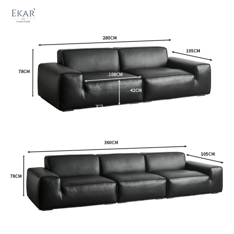 product new design ekar modern nappa leather half leather sofa living room furniture-65