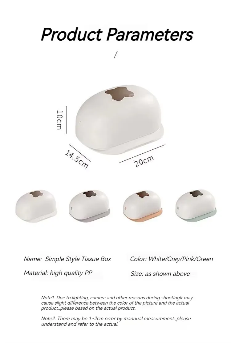 OEM Custom Printed Business Facial Tissue Box Napkin Holder Plastic Desktop Tissue Boxes with Mobile Phone Holder Wholesale details