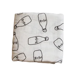 Premium Quality Comfortable Waterproof Bamboo Cotton Newborn Baby Custom Muslin Swaddle Blankets