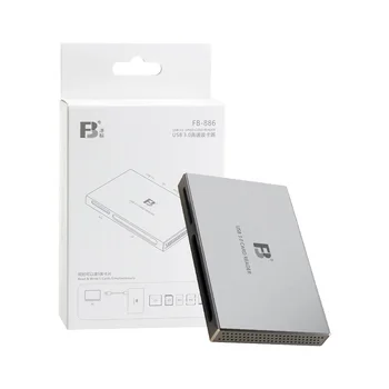 FB-886 Metal Shell USB3.0 High-speed CF SD MS M2 TF Card Reader for Camera Laptop Pc detail image