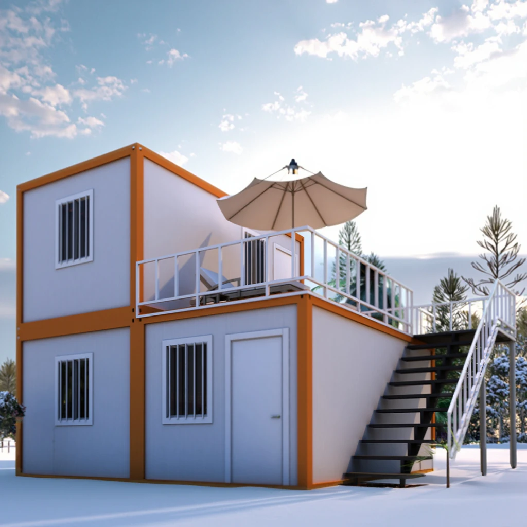 Custom 20ft Villa-Style Shipping Container Home Steel Sandwich Panel Construction for Outdoor Restaurant Shop Office Building