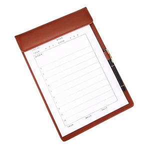 Writing Pad Custom Magnetic Leather Notepad Holder for Hotel or Office Memo Note Clipboard Writing Folder Pad