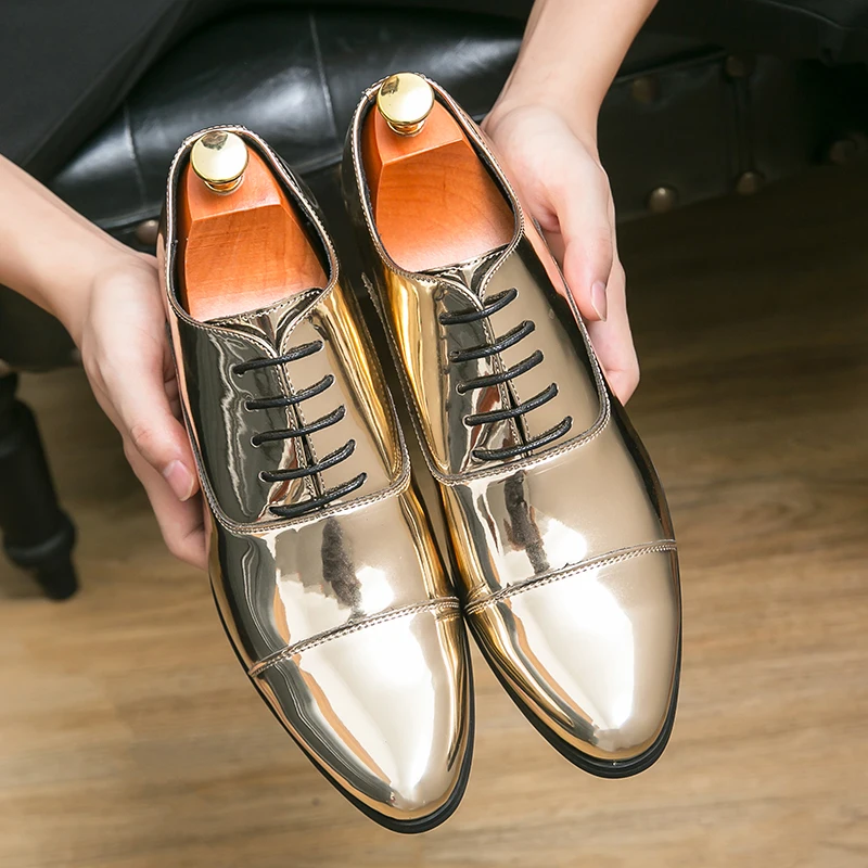 Gold color dress shoes hotsell