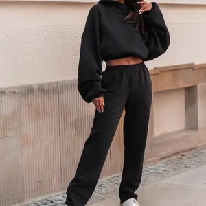 Women's Sets Casual Fleece Sweatsuit Set Tracksuit Women Clothing Winter Hooded Long Sleeve Hoodie Sport Pants Lady Suit