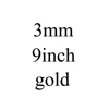 3mm 9inch gold
