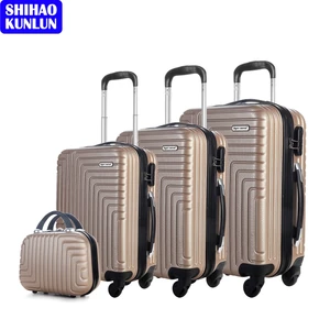 China Factory Sell Travel Luggage with Custom logo Luggage Set  Trolley case Maleta Safari ABS14 20 24 28