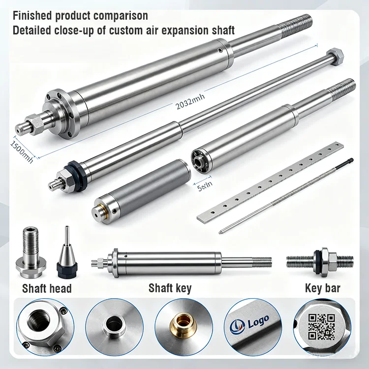 Air Shaft Gas Fill Type Friction Paper Roller Expanding Shaft Steel China OEM manufacture