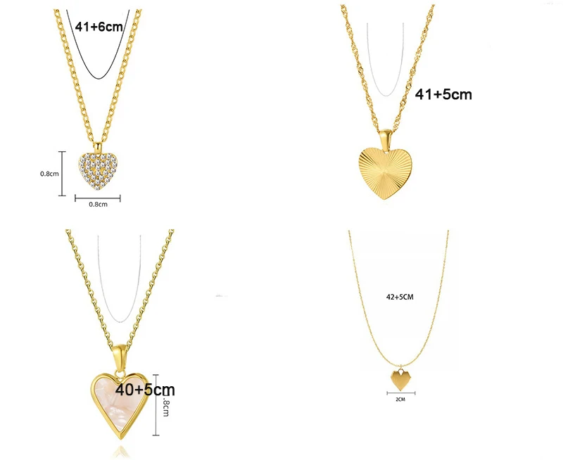 Gold Heart Pendant Necklace