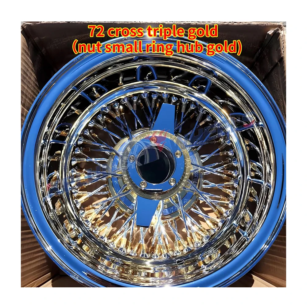 4ピース 新品 14x7 スチール クローム仕上げ リバースクロスレース