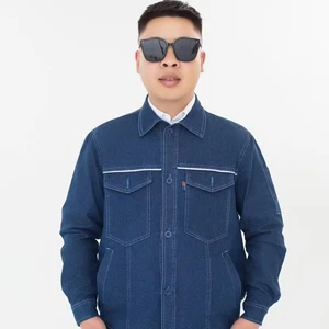 Customized Summer Elastic Force Work Clothes Breathable Moisture-Absorbent Protective Welder's Denim Wear-Resistant Workwear