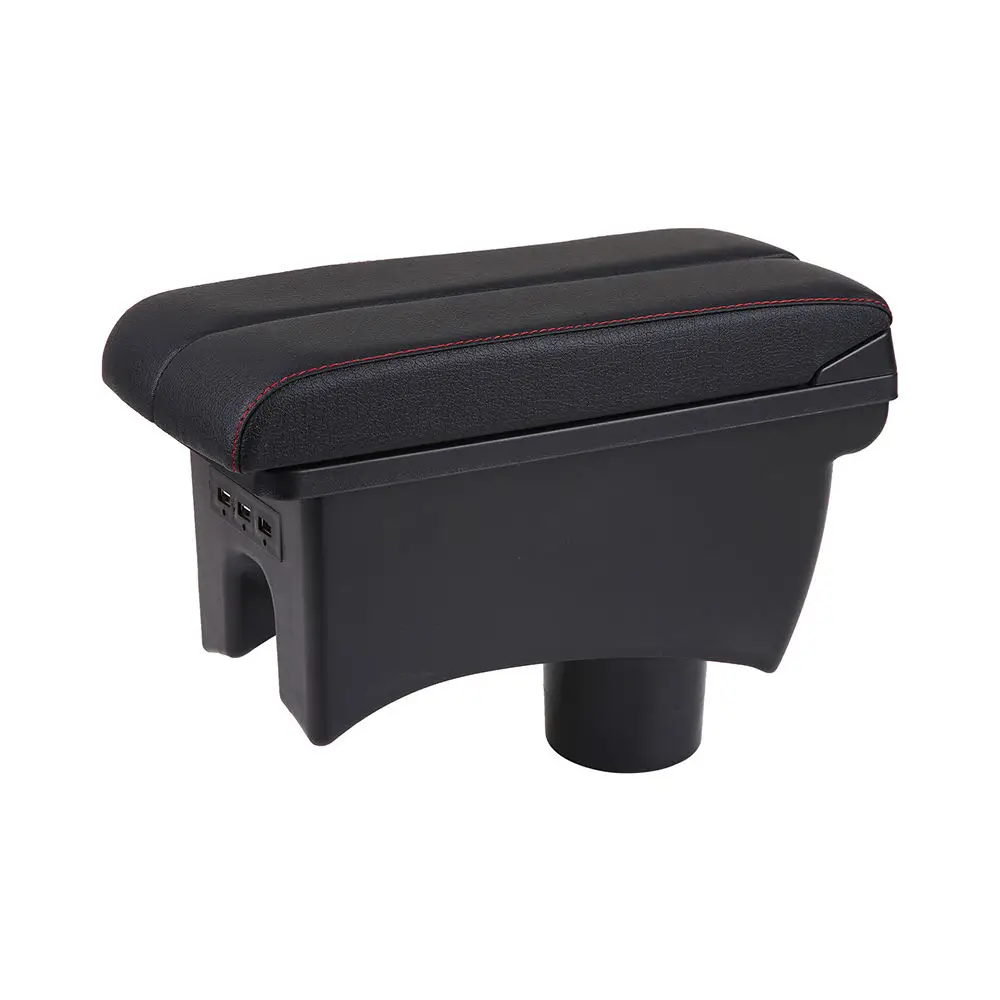 product usb with cup holder one piece double sided sliding curved surface car armrest box retrofit parts storage box interior parts car-8