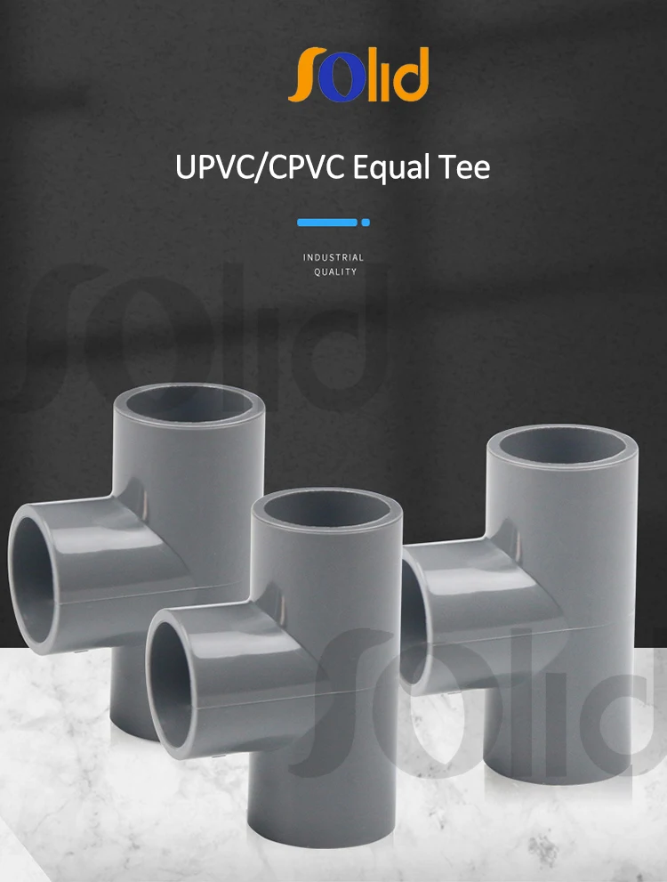 Wholesale BS4346 Machine Pressure UPVC/PVC Pipe Fitting Equal Tee