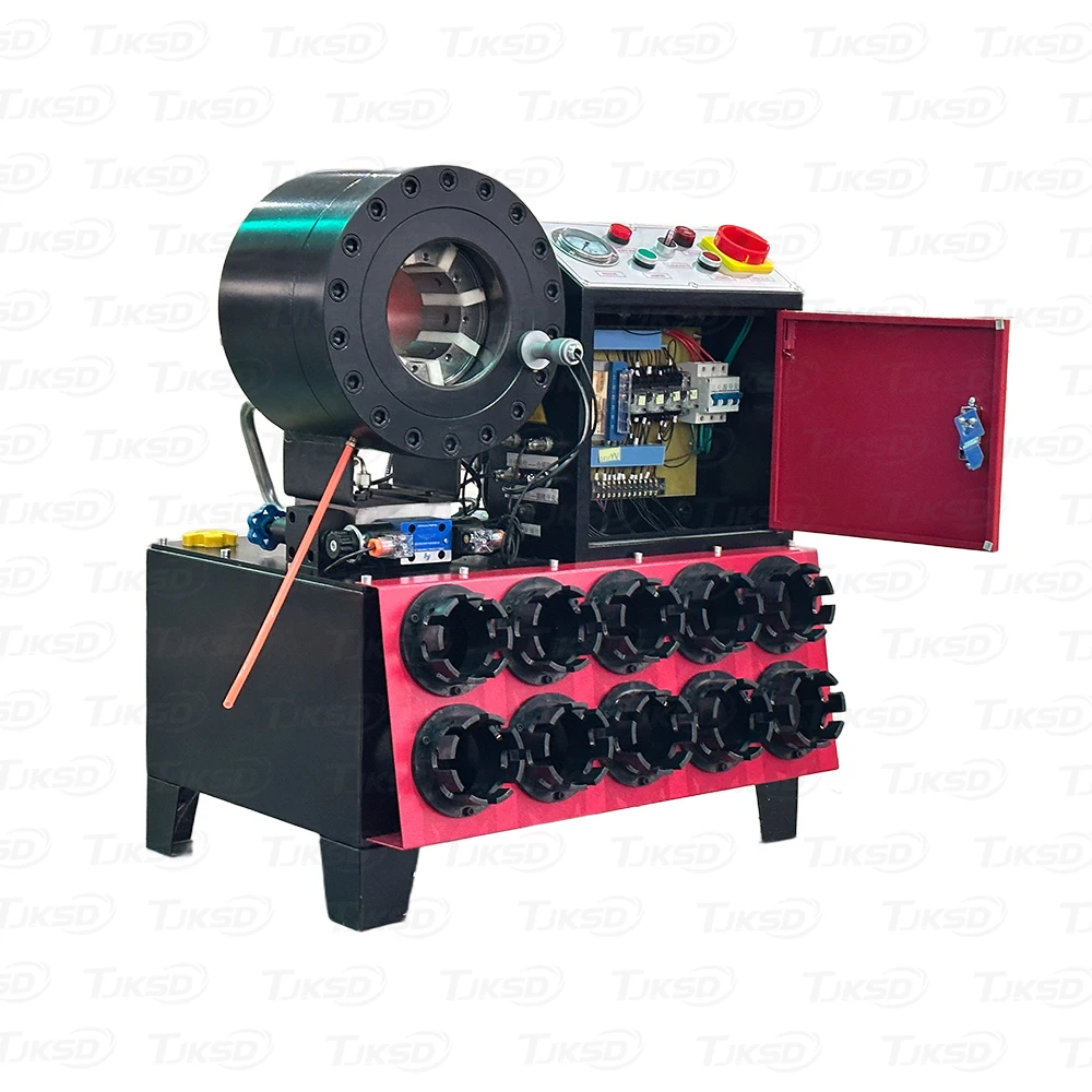 DX68 DX69 Factory Automatic 1/4-2'' P32 P20 Hydraulic Hose Pipe Pressing Tool Crimper Excavator Hose Crimping Machine
