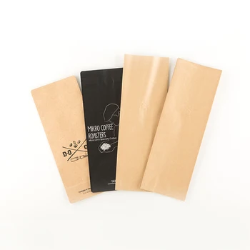 Wholesale paper laminated side air valve coffee gusset pouch bag