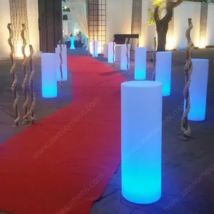 Modern 16-Color Cylinder LED Floor Lamp with Remote Control for Bedroom Hotel Home Living Room Garden Use