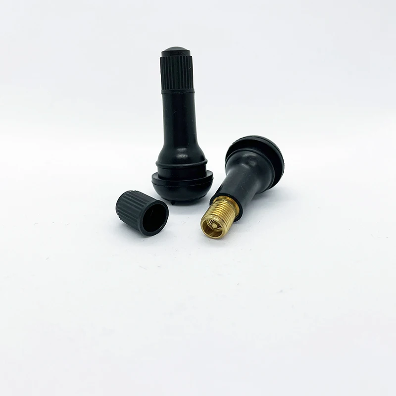 1 PCS Tire Pressure Sensor Valve For Tubeless Disc, Nipple Straight Rubber Nippl