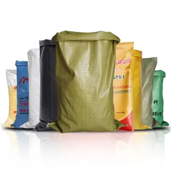 Factory Standard pp Polypropylene PP Woven Laminated Plastic Packing rice Sack Rice Bag 25KG 50kg bag for grain vegetable feed