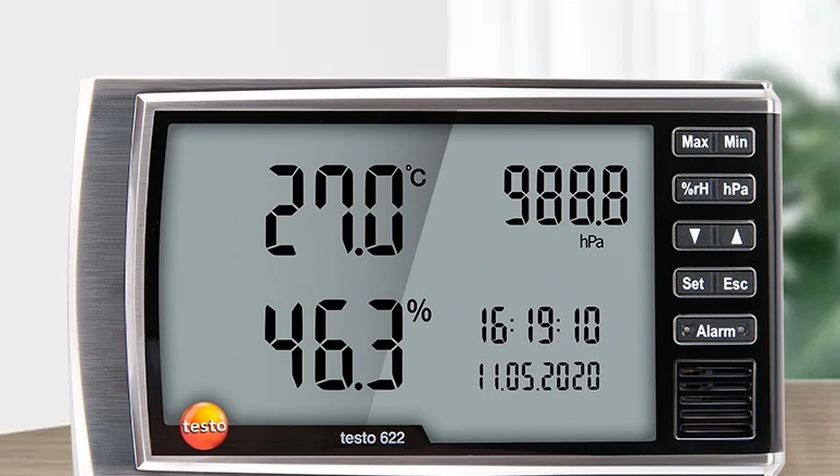 テストー 卓上式温湿度計 622