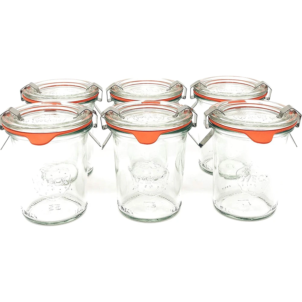 50ml,100ml,300ml,500ml konische Jelly Glass Weck Gläser mit Glas gummi dichtung deckel und Klemmen| Alibaba.com