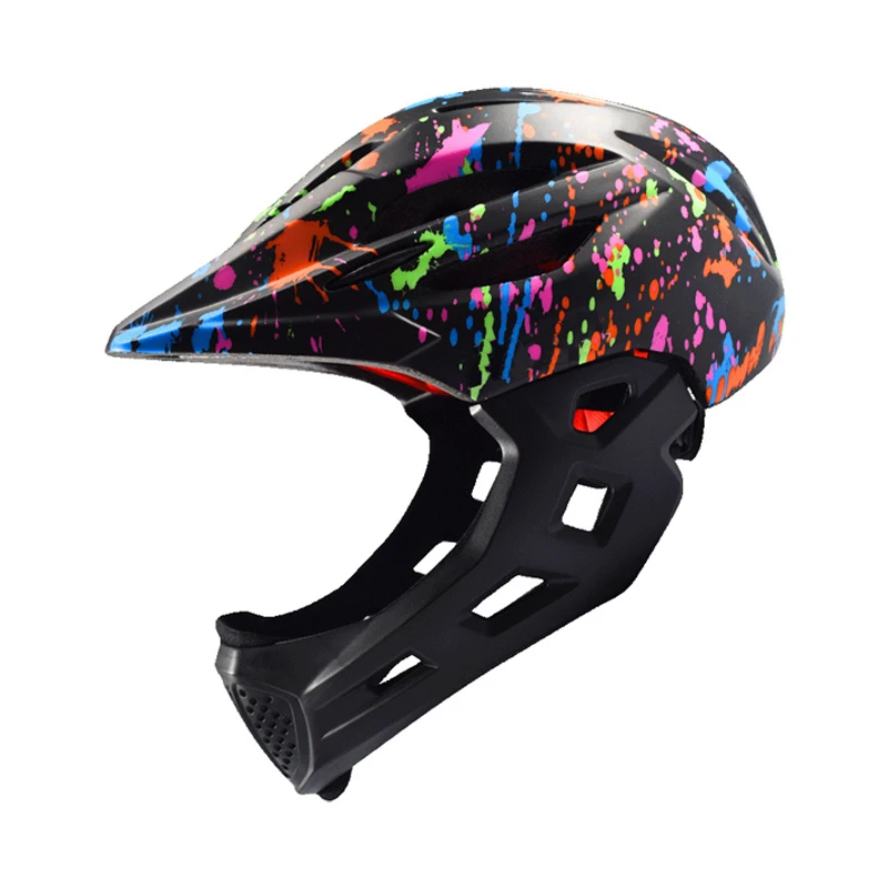 Kids Skateboard Helmet Protective,Children Balance Full Face Detachable Helmet with Rear Light for Riding,Skateboard,Bike,Scooter 