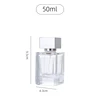 50ml perfume bottle+spray+silver cap