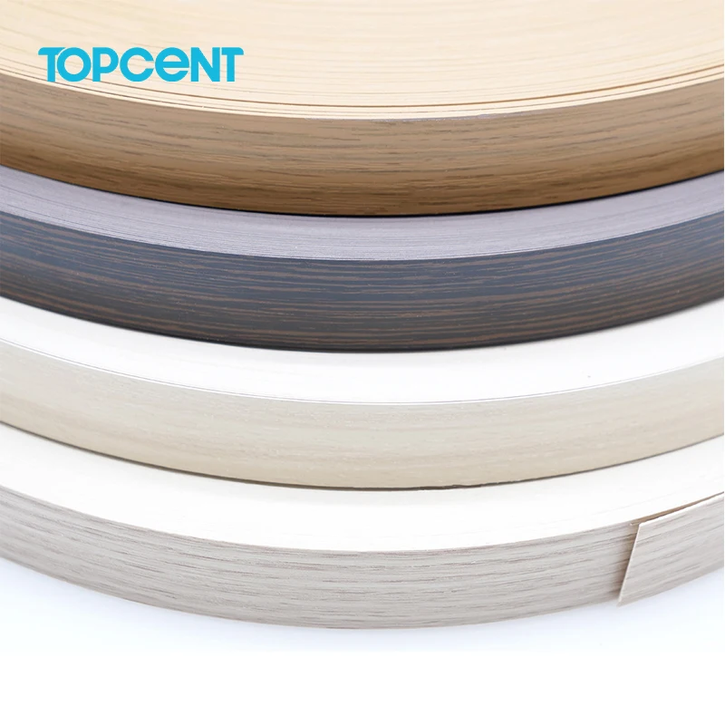 For TOPCENT PVC Edge Strips Pvc Abs Countertop Edging Trim for Particle Board High Quality Edge Banding