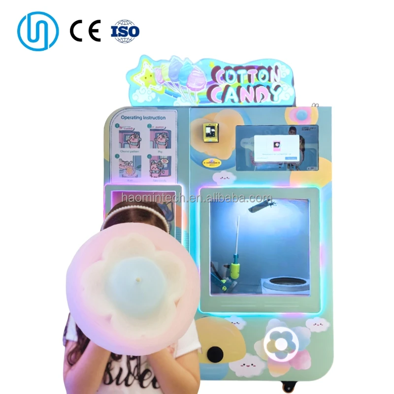 Intelligent Vending Automatic Floss Flower Machine Automatic Cotton Candy Machine Commercial Use
