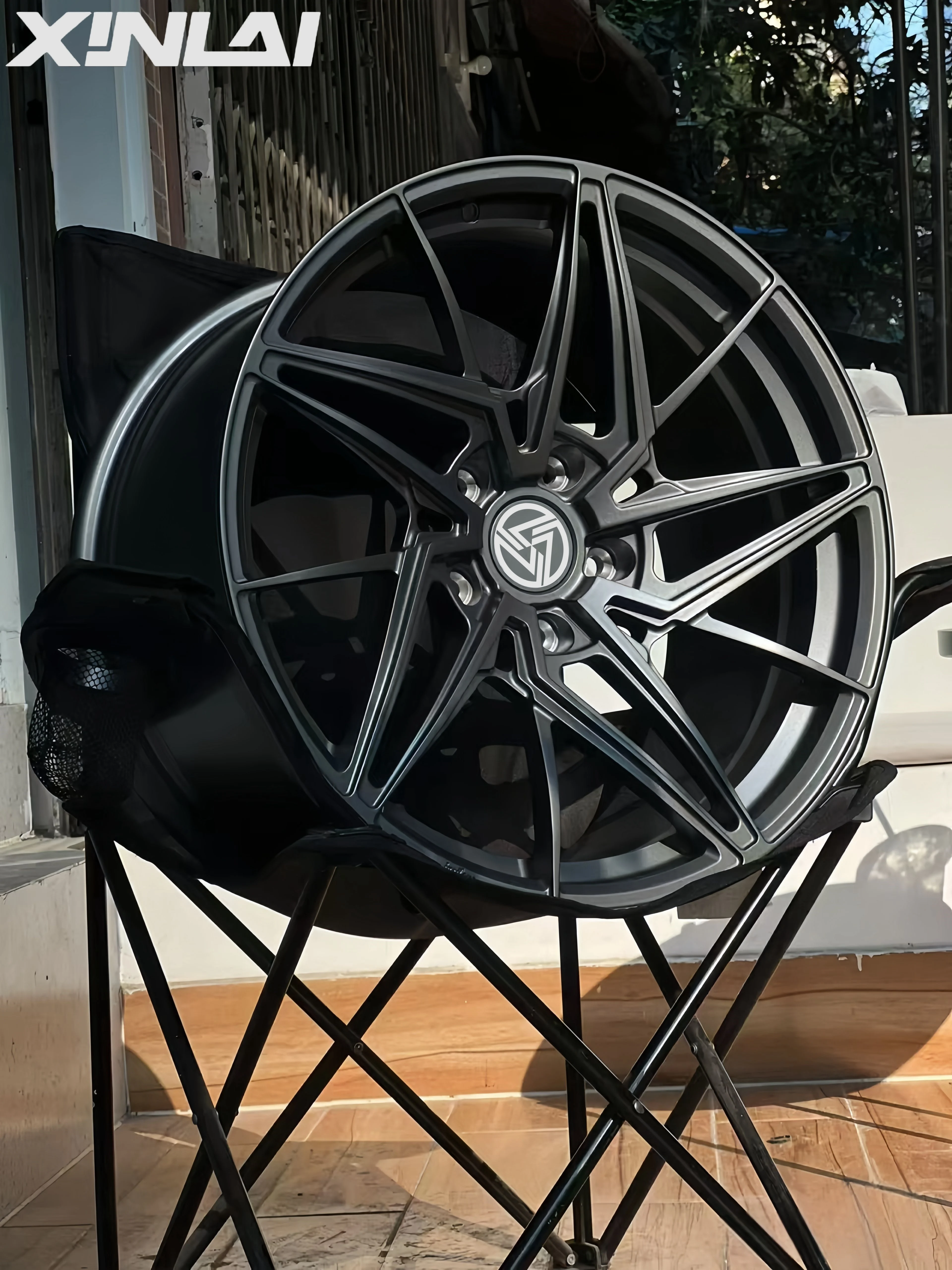 XINLAI Custom Concave Satin Black 5X120 5X114.3 5X112 17 18 19 20 21 22 Inch Forged Wheels for bmw audi Mercedes - Image 2