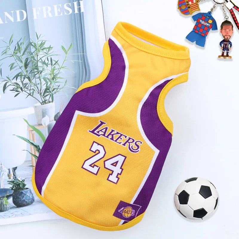 Wholesale World football clothes for pets sports soccer dog vest custom  football Cup Mesh Cat Soccer Basketball Vest From m.