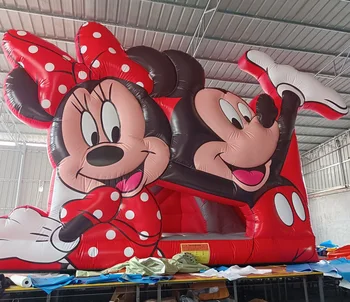 Commercial Cartoon Character Theme Micky Minnie Inflatable Bounce Castle Jumping Castles Bounce House Combo For Kids