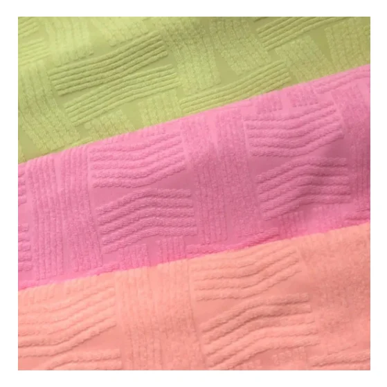 1071-2#Hot selling polyester knitted towel jacquard fabric