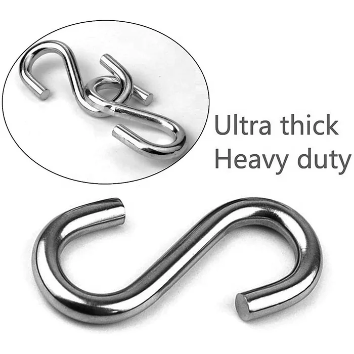 Factory Customized Stainless Steel Large S Hooks Heavy Duty Zinc