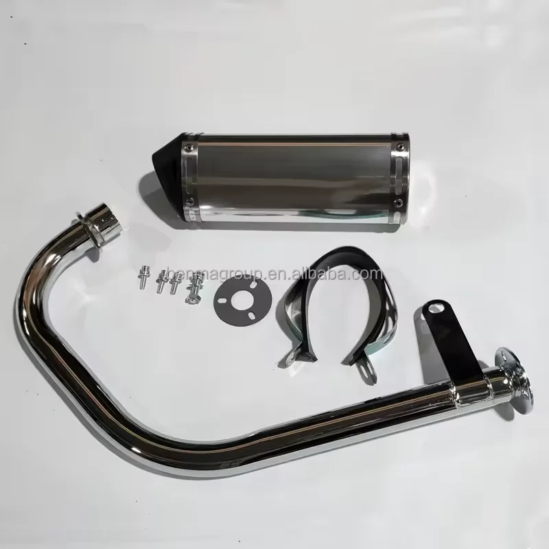 Système D'Échappement Moto Complet Slip-On Silencieux Pour CG125 CG150 CG200 - Tuyau Contact Performance