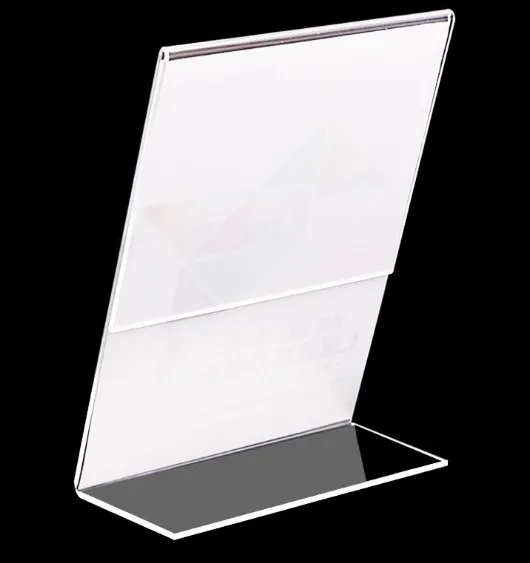acrylic sign slant back holder plastic
