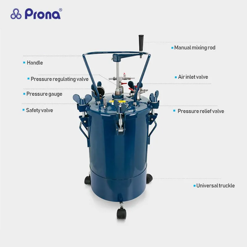 Prona Manual Agitator Paint Pressure Tank Rt10m Rt20m Rt40m Rt60m