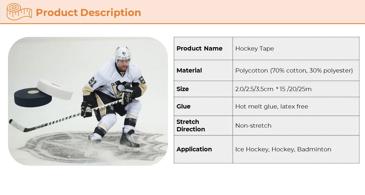 Non Slip Ice Hockey Grip Stick Tape 2.5cm*20m Selfadhesive Ice Hockey Tape Sport For Athlete