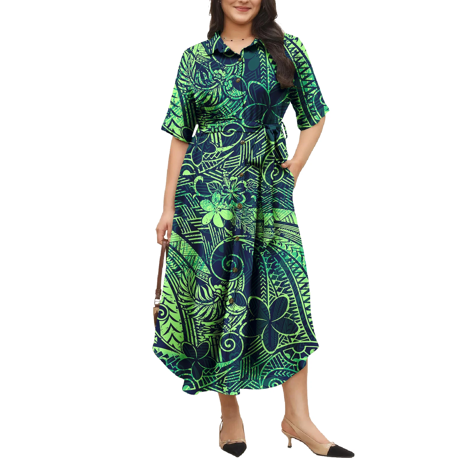 Pacific Islander Style Custom Polynesian Hawaiian Island Dresses Print Dress  Ladies Women Shirt Dress for Holiday| Alibaba.com