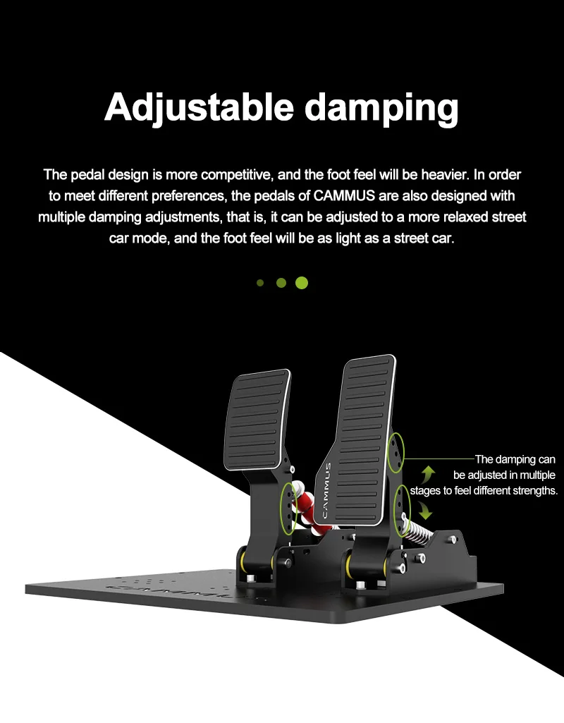 Cammus Srp 2022 Smart Adjustable Damping Racing Simulator Pedal Without
