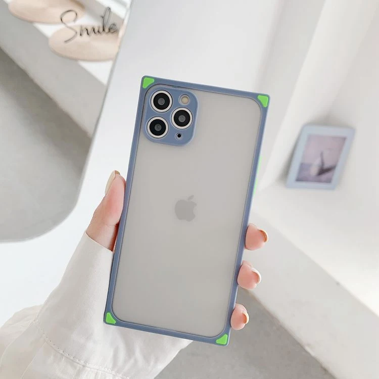 Clear Translucent Squared Frosted Smoke Case Back Cover for Vivo V11 Pro V21 V21E Matte Back Cover