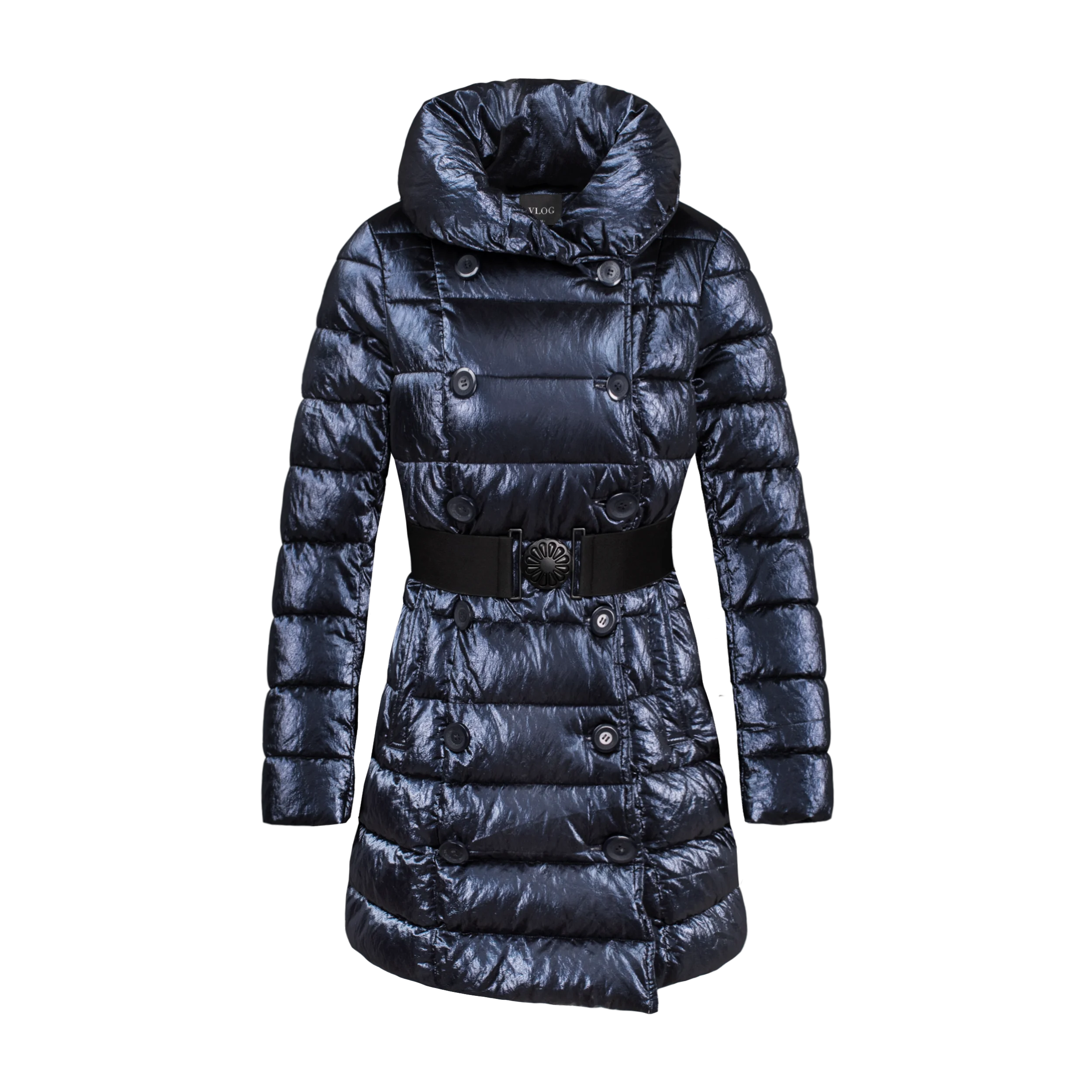 plus size navy padded coat