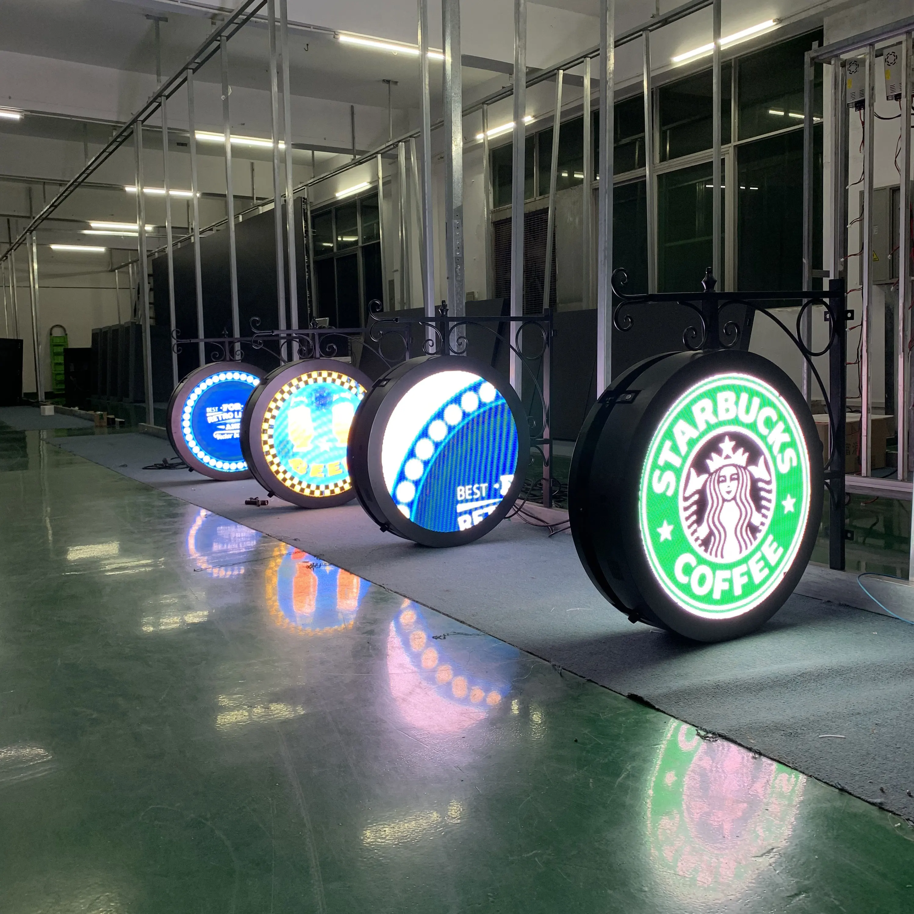 P4.81 Video advertisement outdoor indoor single-sided circular LED display Muen LED 3