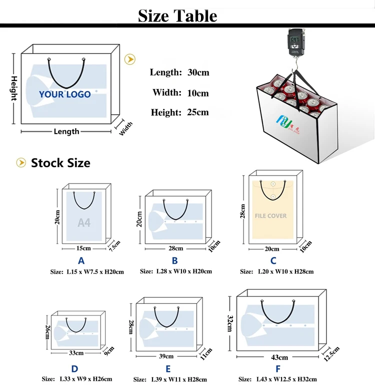 Factory Supply Customised Gift Bag Coated Paper Shopping Bags With