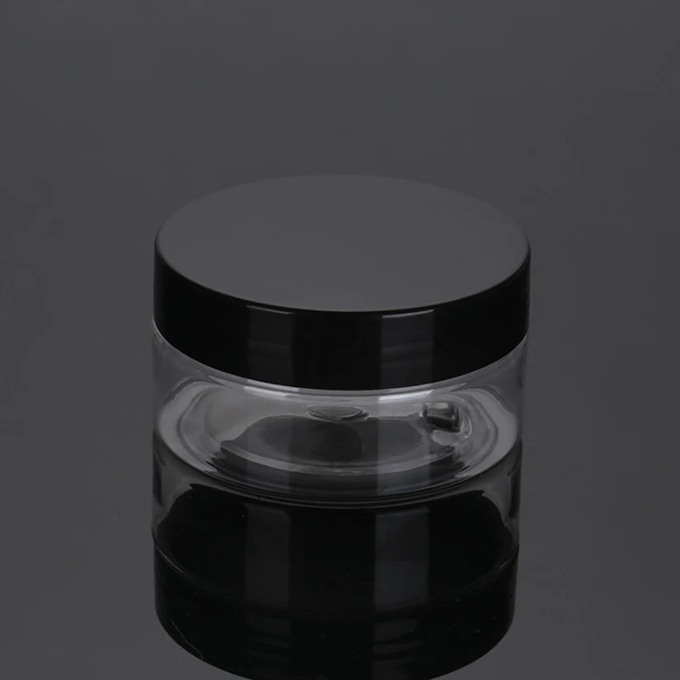 80ML clear pet plastic cookie jar with screw cap