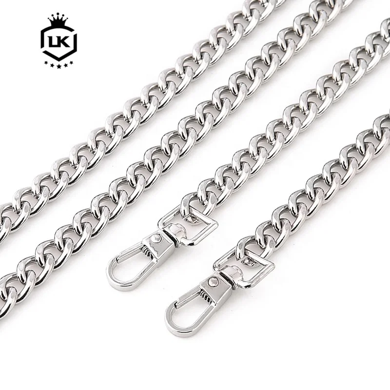 Wholesale LanKe Factory Supply Cheap Silver Nickle Metal Purse Chain Strap  Handle Shoulder belt Crossbody Handbag Bag Chain From m.