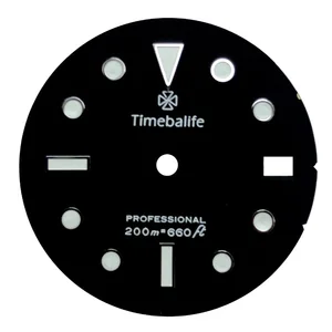 Fit 7S25 7S26 NH35 NH36 Movement Watch Dial Custom LOGO Watch Dial 28.5mm BGW9 Super Luminous Watch Dial