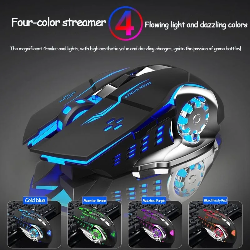 AULA SC100 Wireless Game Luminous Charging Mouse Notebook Desktop Computer Mechanical Mouse