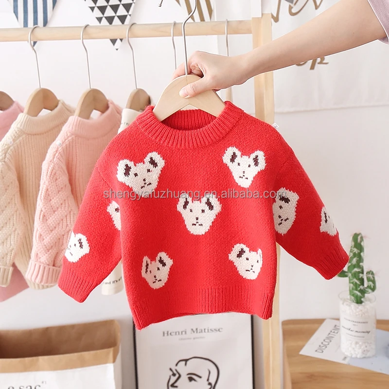 Wholesale Good Quality Children's Sweaters New Design Kids Sweater Clothes Fashion Long Sleeve Cartoon Knit Sweaters