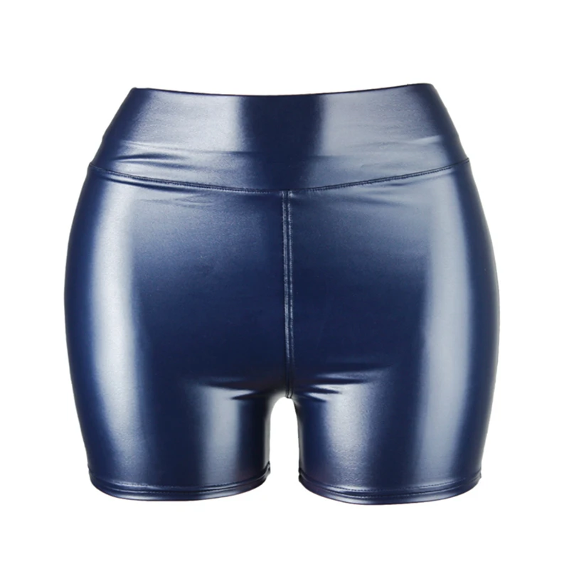 6 Colors Fashion Plus Size Faux Leather Shaping Wear Shorts Women